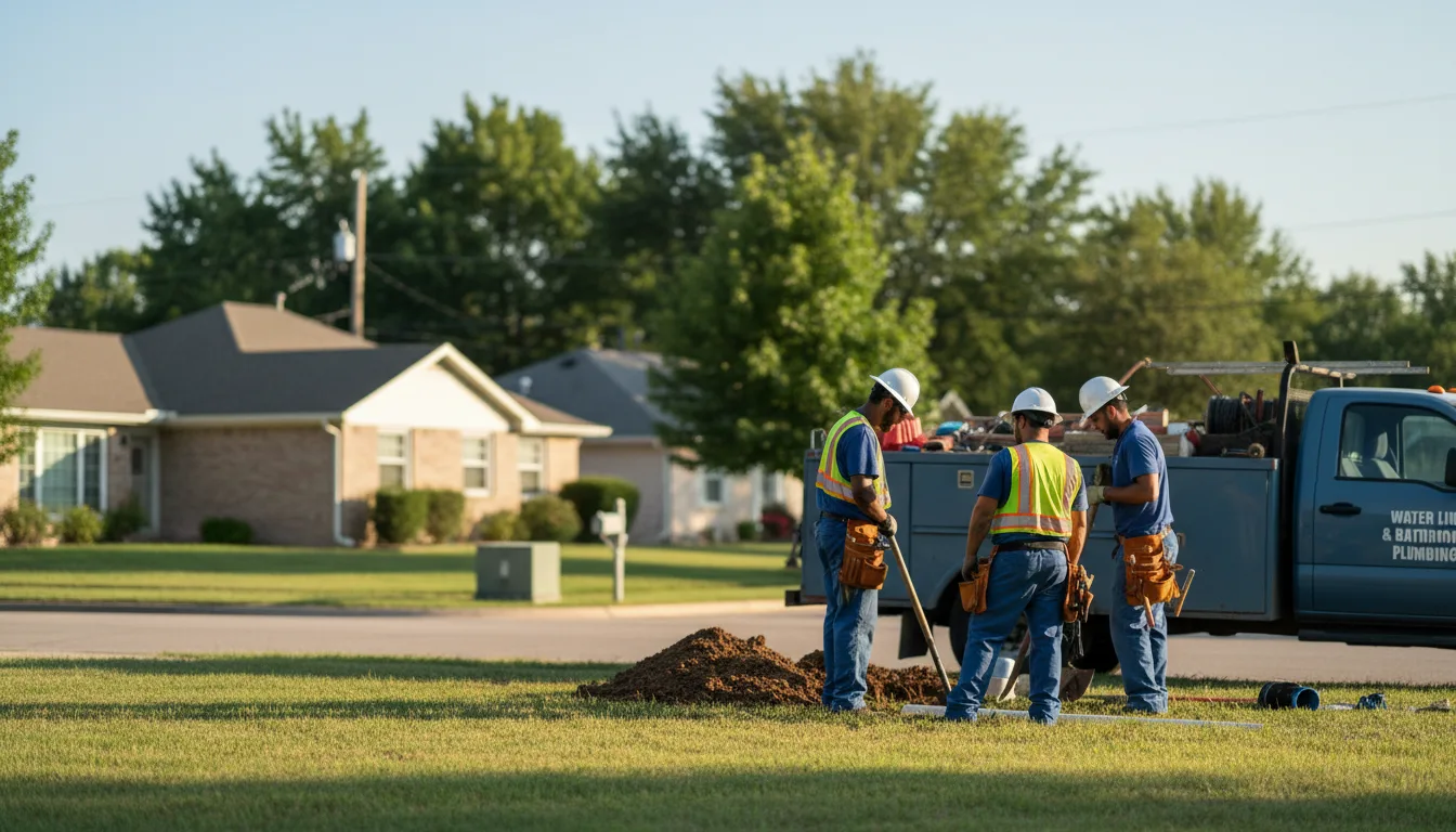 Residential water line and bathroom plumbing service in Jensen, UT